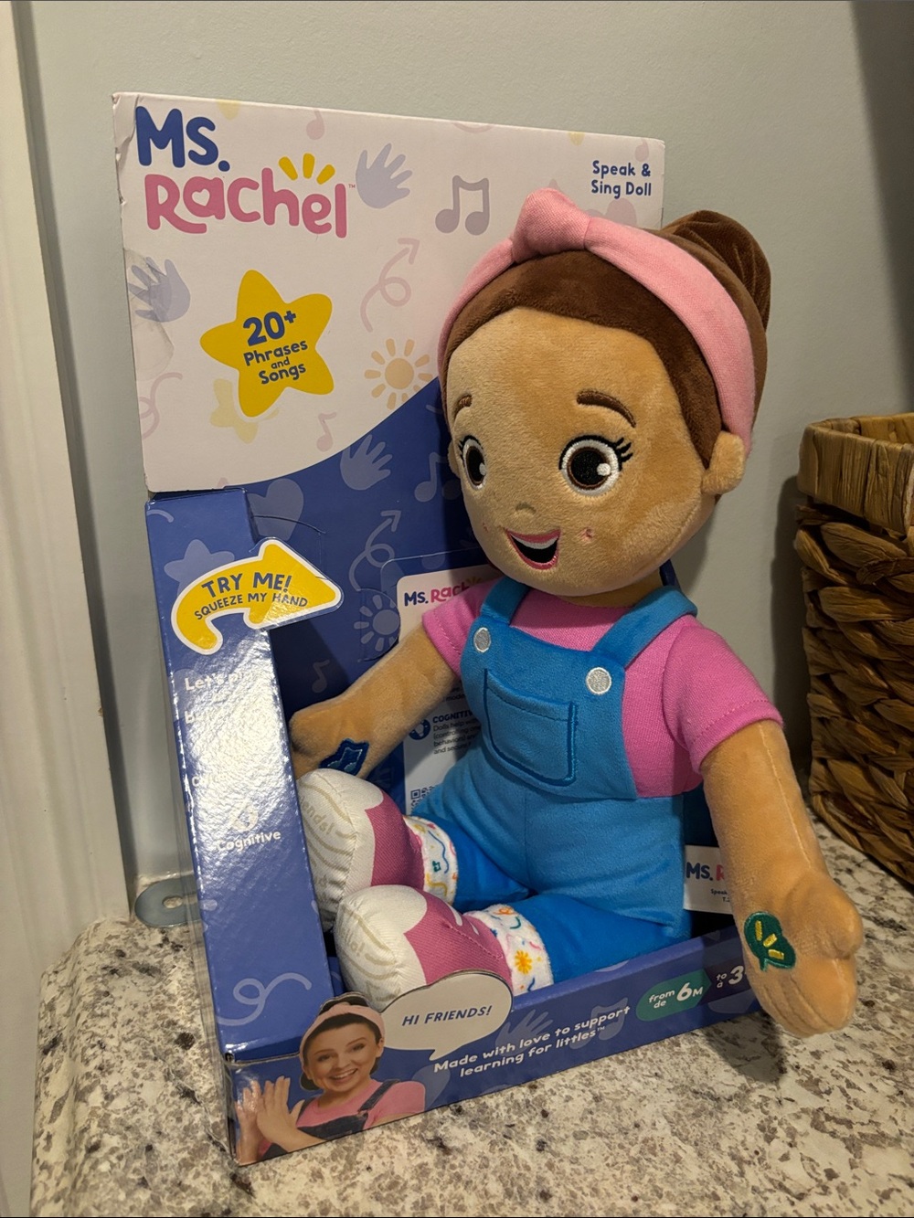 Ms. Rachel Pink & Blue Speak & Sing Doll by Ms. Rachel NEW IN BOX